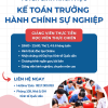 THÔNG BÁO TUYỂN SINH KHÓA HỌC “KẾ TOÁN TRƯỞNG HÀNH CHÍNH SỰ NGHIỆP” THÁNG 7/2025